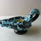 Old candle holder / candle holder, ceramic, Fat Lava, from Vallauris