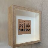 Miniature frame, antique pocket watch hands