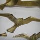 Wall Decoration Set 4 X Seagull / Swallow / Bird. Brass 70 / 80s