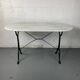 Marble and wrought iron bistro table