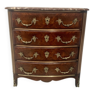 20th century rosewood and mahogany chest of drawers