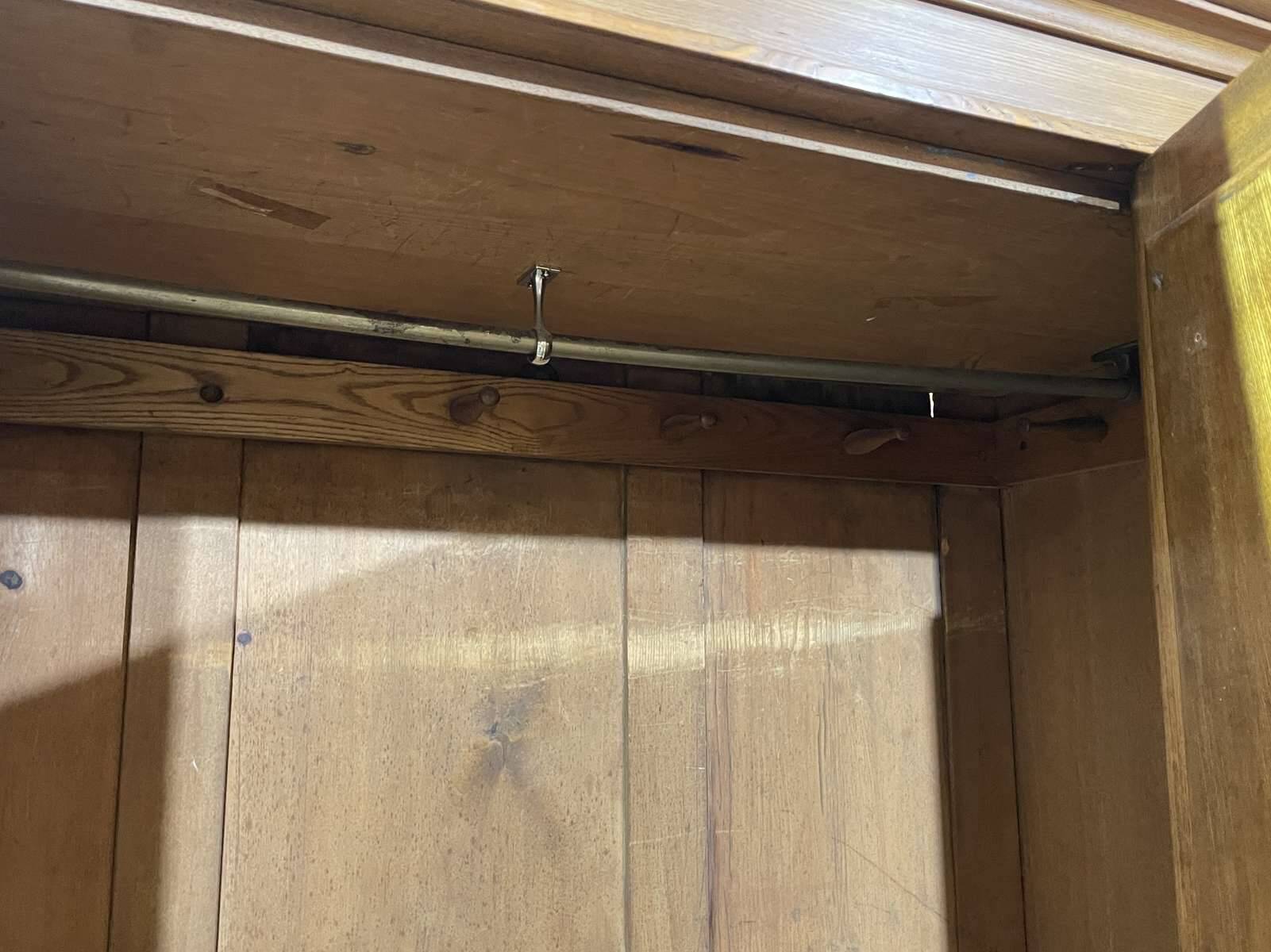 English oak wardrobe from the early 20th century.