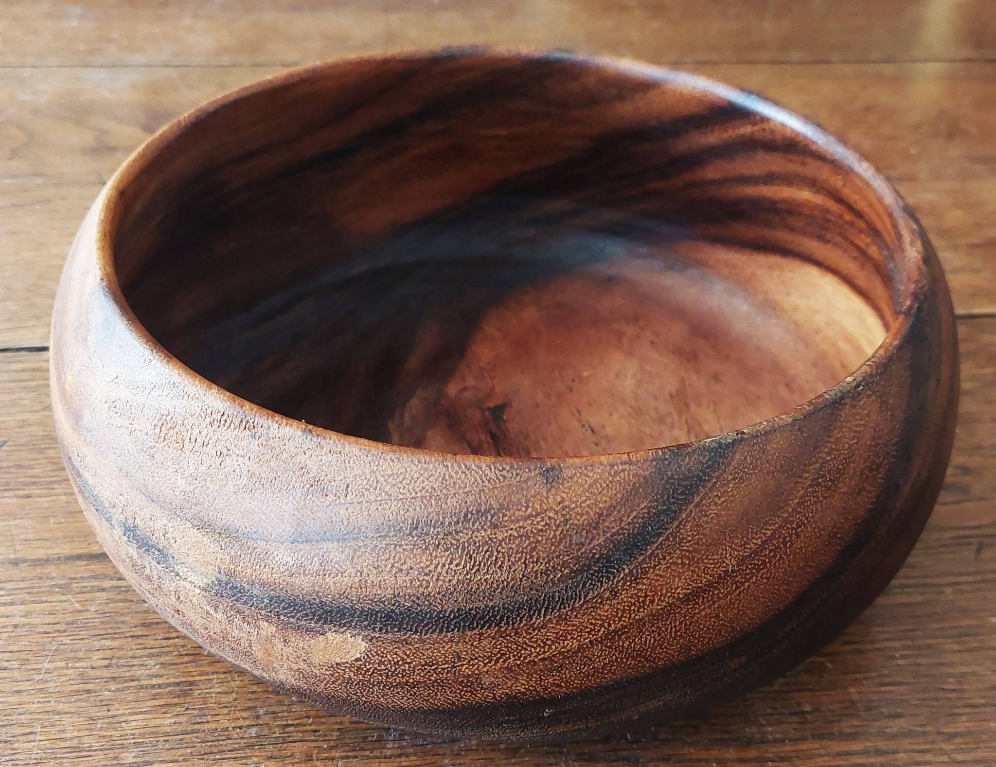 Vintage wooden fruit bowl