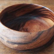 Vintage wooden fruit bowl