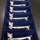 Set de 6 porte-couteaux vintage