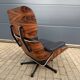 Vitra Eames Lounge Chair XL + Ottoman, Black leather & Santos Rosewood