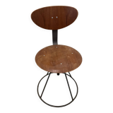 Industrial chair in wood and steel