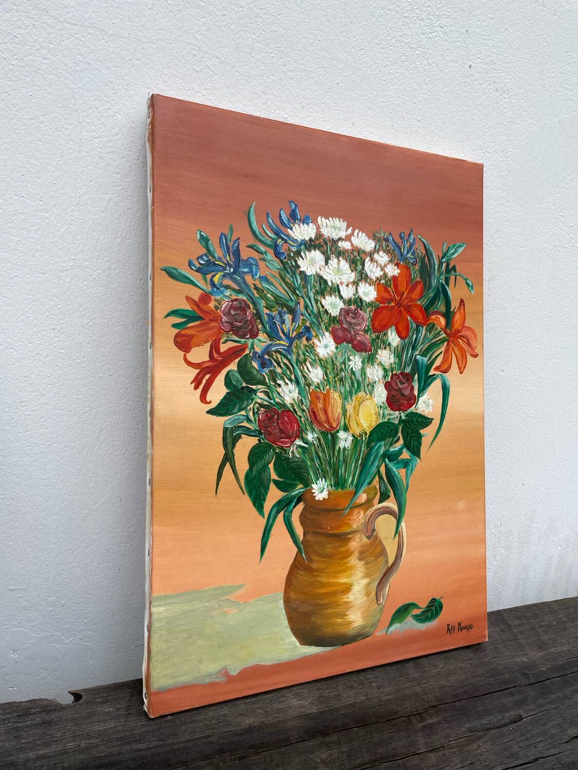 Painting of a bouquet / oil painting on canvas