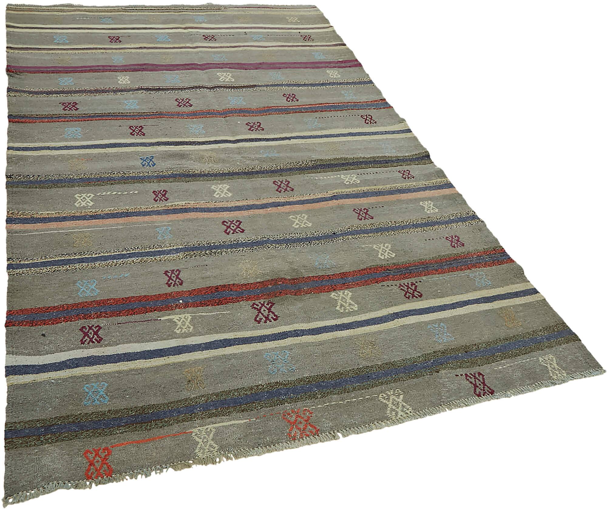 Turkish Handmade Vintage Anatolian Kilim 148 cm x 250 cm