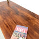Oak dining table with tapered legs, 1970s.