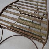 Set of three sculptural iron chairs