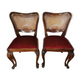 Lot de deux chaises anciennes style baroque