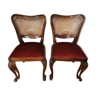 Set of two antique baroque style chairs