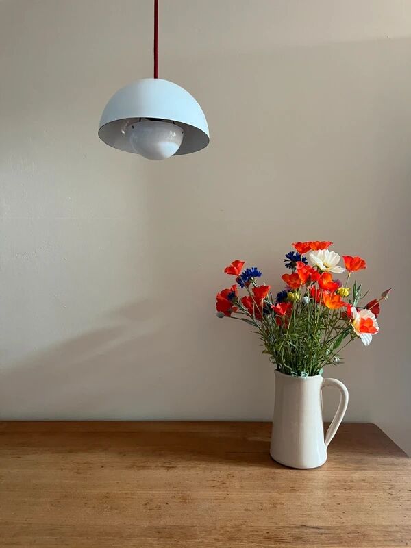 Vintage Louis Poulsen Flowerpot Lamp - Verner Panton - VP1 - Enamel