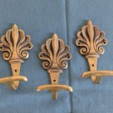 Patère en bronze, décor palmette Art déco, XXe siècle – 3 disponibles