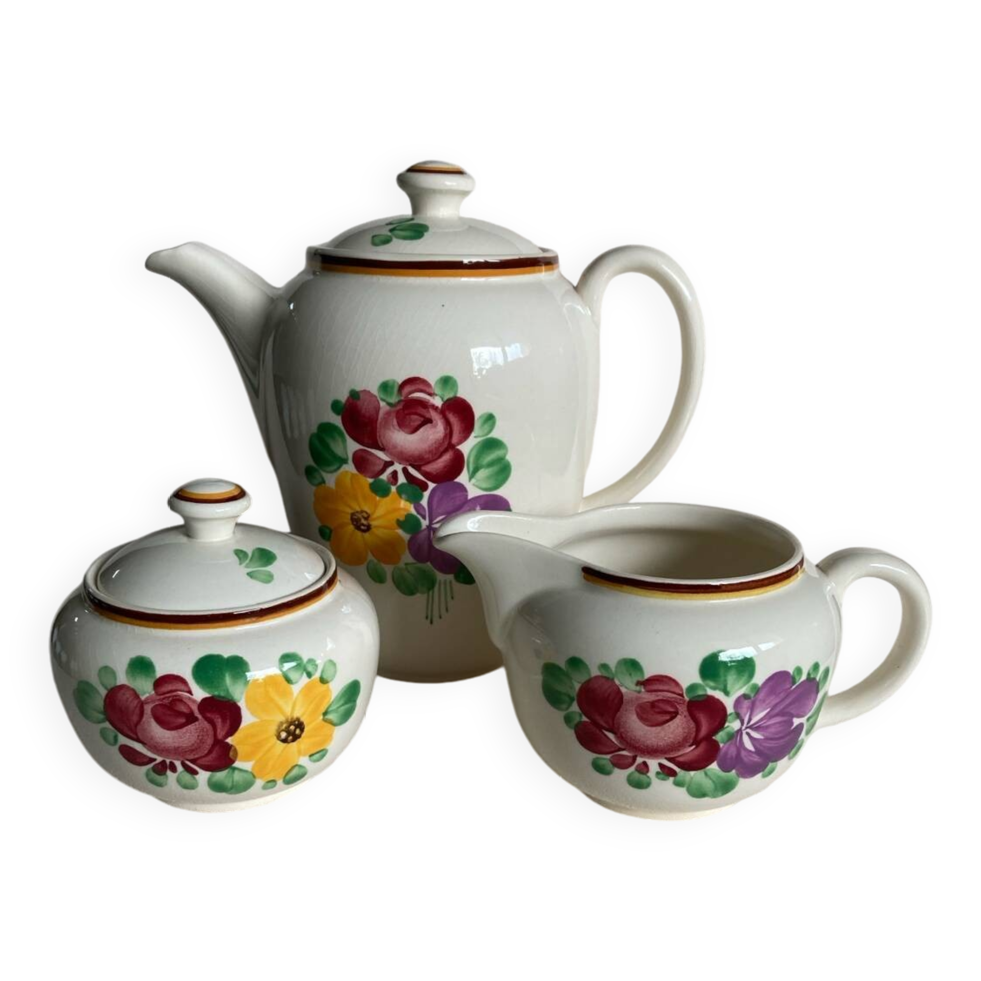 Villeroy and Boch Campagna coffee/teapot set, milk jug, sugar bowl