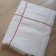 Vintage white linen tablecloth