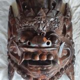 Ancien masque sculpture Indonésie palissandre