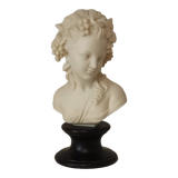 Bust young girl resin and marble XXth