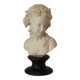 Bust young girl resin and marble XXth