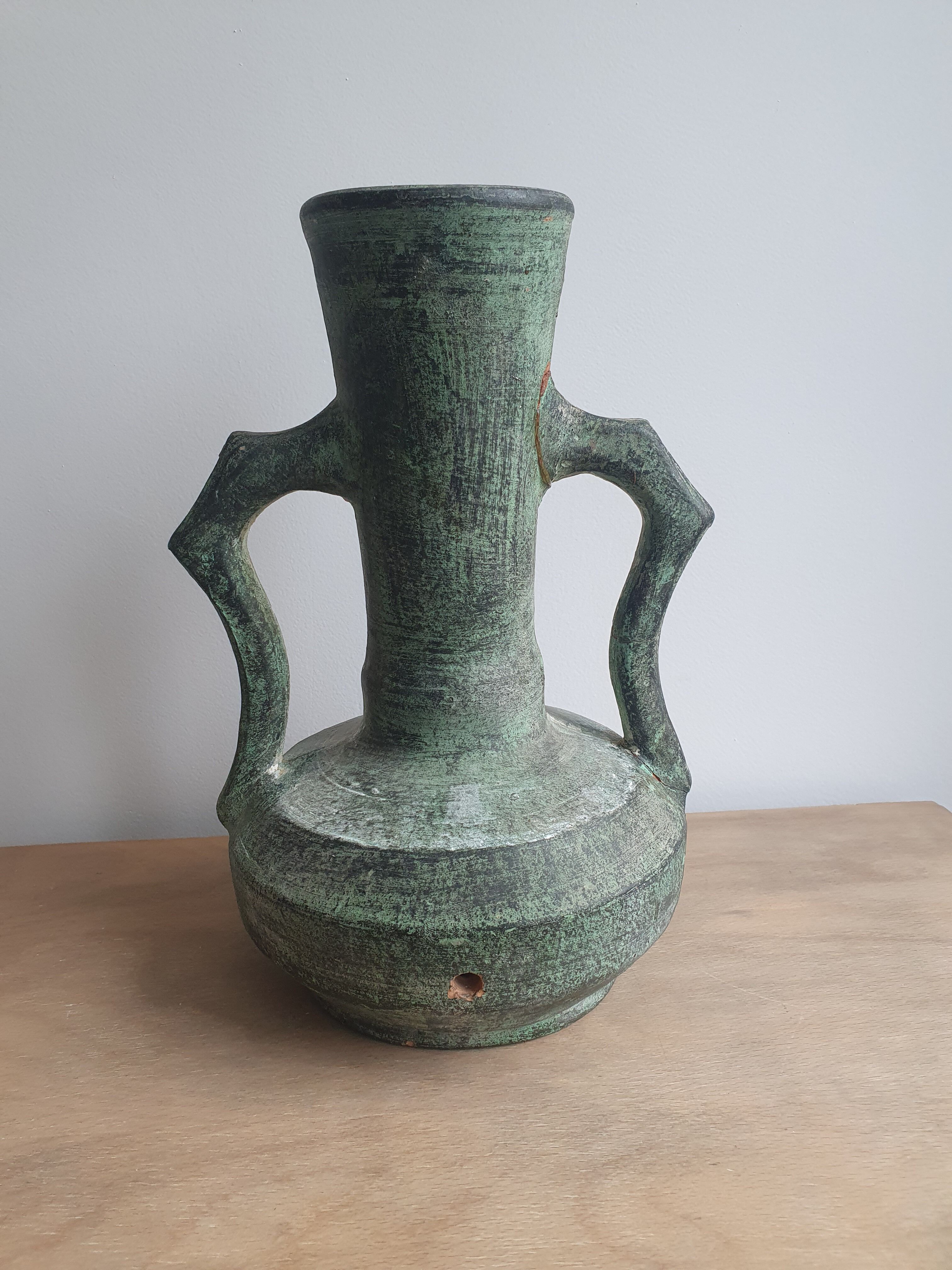 Ancient terracotta vase jar