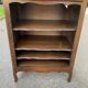 Bibus Louis XV bookcase in solid wood with dark oak finish