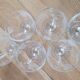 6 vintage engraved glass stemware glasses
