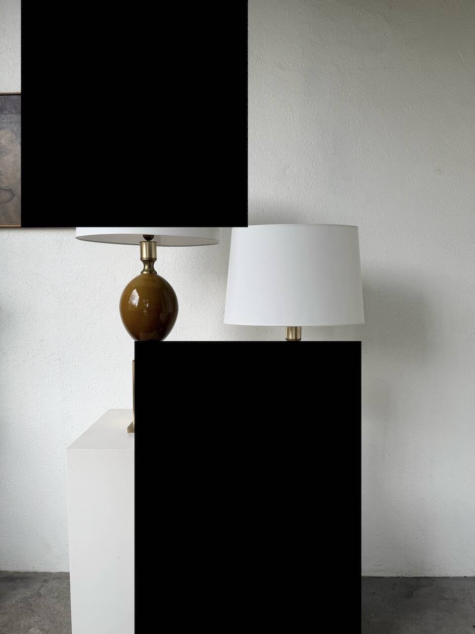 Pair of Philippe Barbier table lamps from the 70s