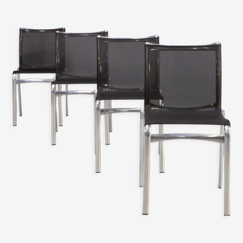 Alberto Meda model ‘416 High Frame’dining chair for Alias set/4