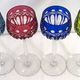 Saint Louis Traminer 4 glasses Rhin Roemer crystal, signed colour, excellent condition.