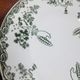 Flat plate in faience of Saint Amand and Hamage, Iron earth, Modern Style, green color