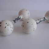 Set of Art deco Double Ball Dumbbells, 1930s.