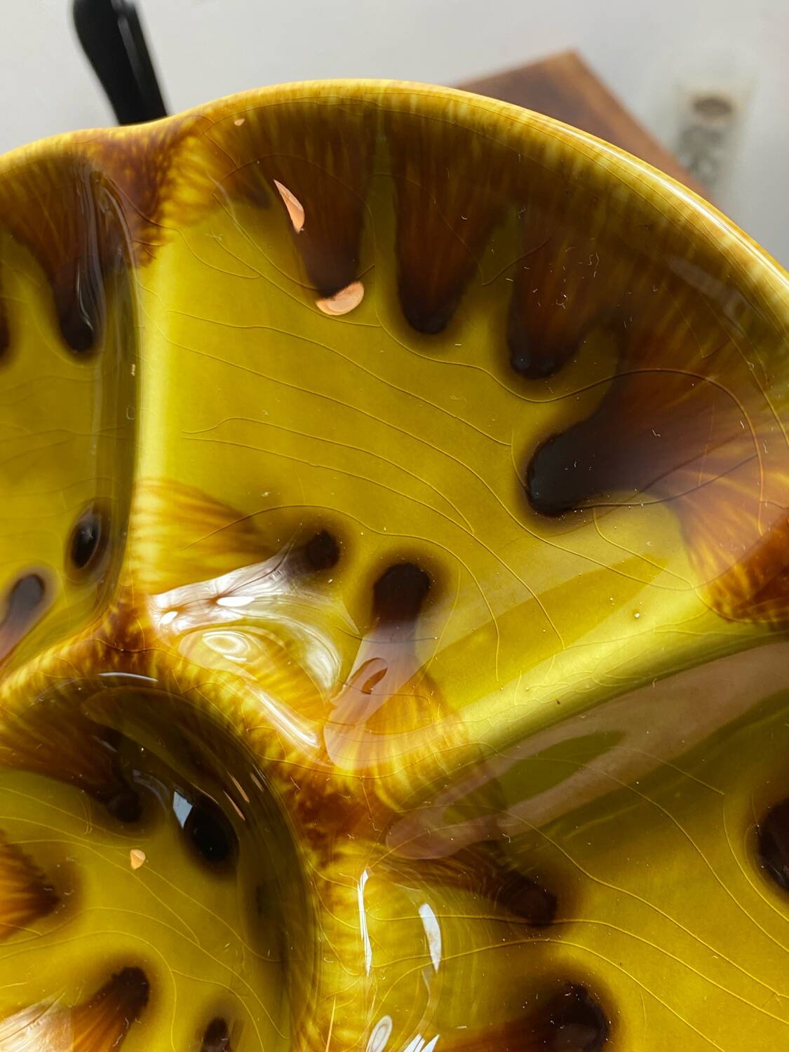 Oyster plates, set of six, earthenware, Gien