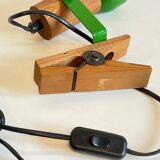 Spot adjustable wall light on clamp 70s