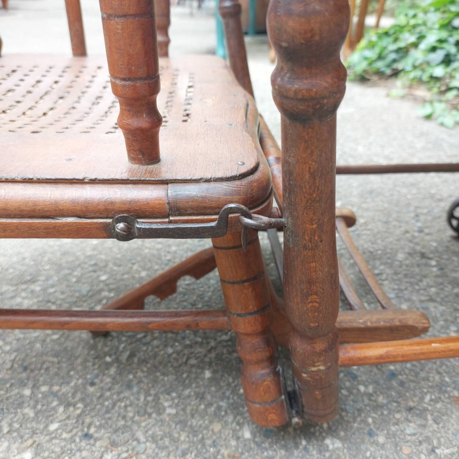 Antique high chair for baby and child