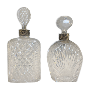 Paire de carafes en cristal