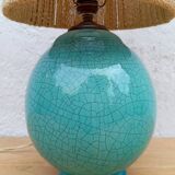Art Deco cracked ceramic lamp from the 1930s