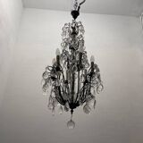 Antique Large Bronze Crystal Chandelier 1920/40’s