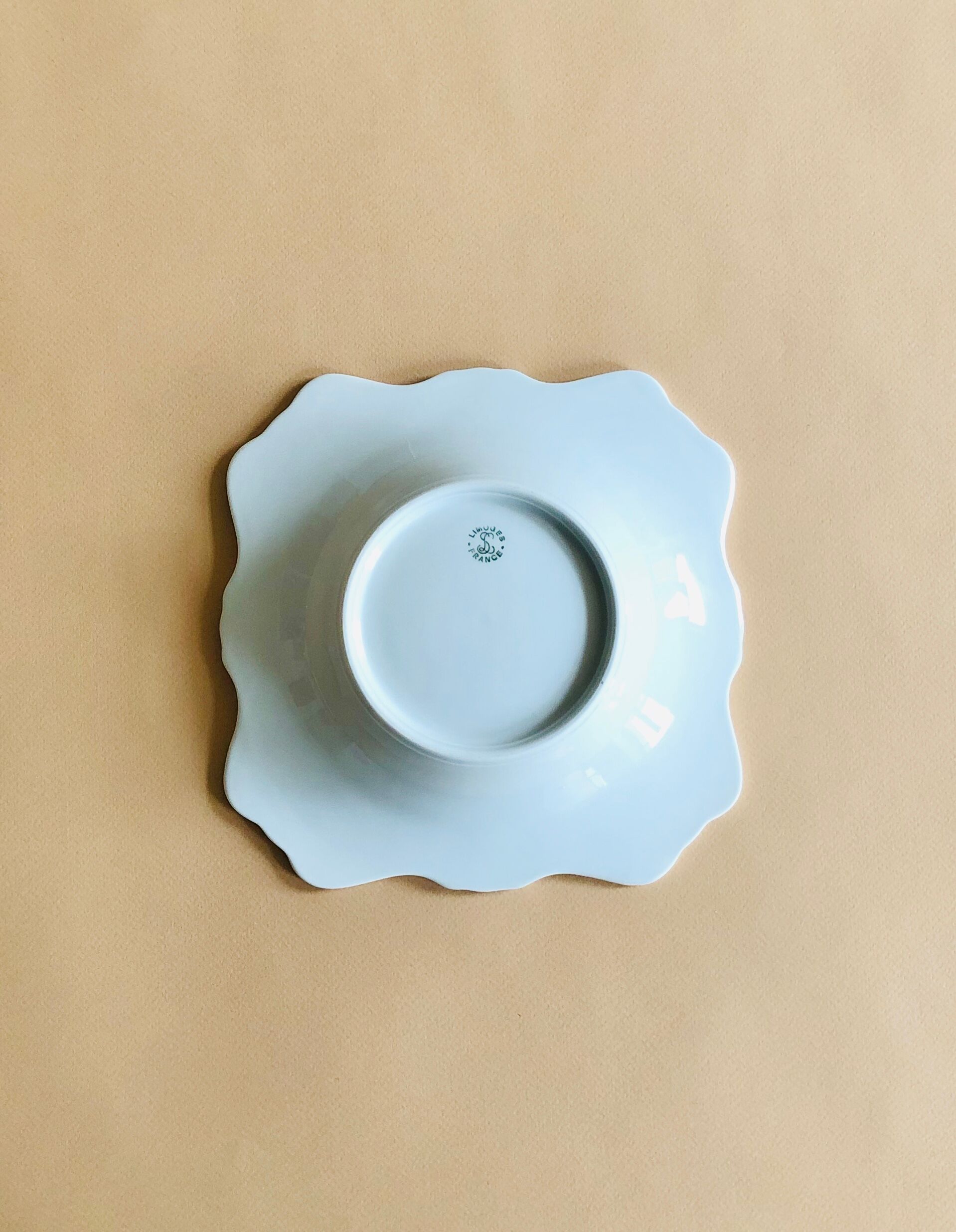 Large old limoges porcelain ashtray