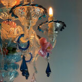 Venetian chandelier in multicolored Murano glass, circa 1930