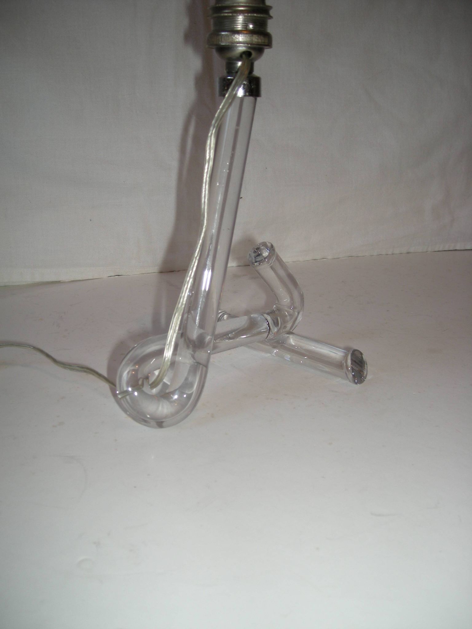 Lampe en verre des années 50