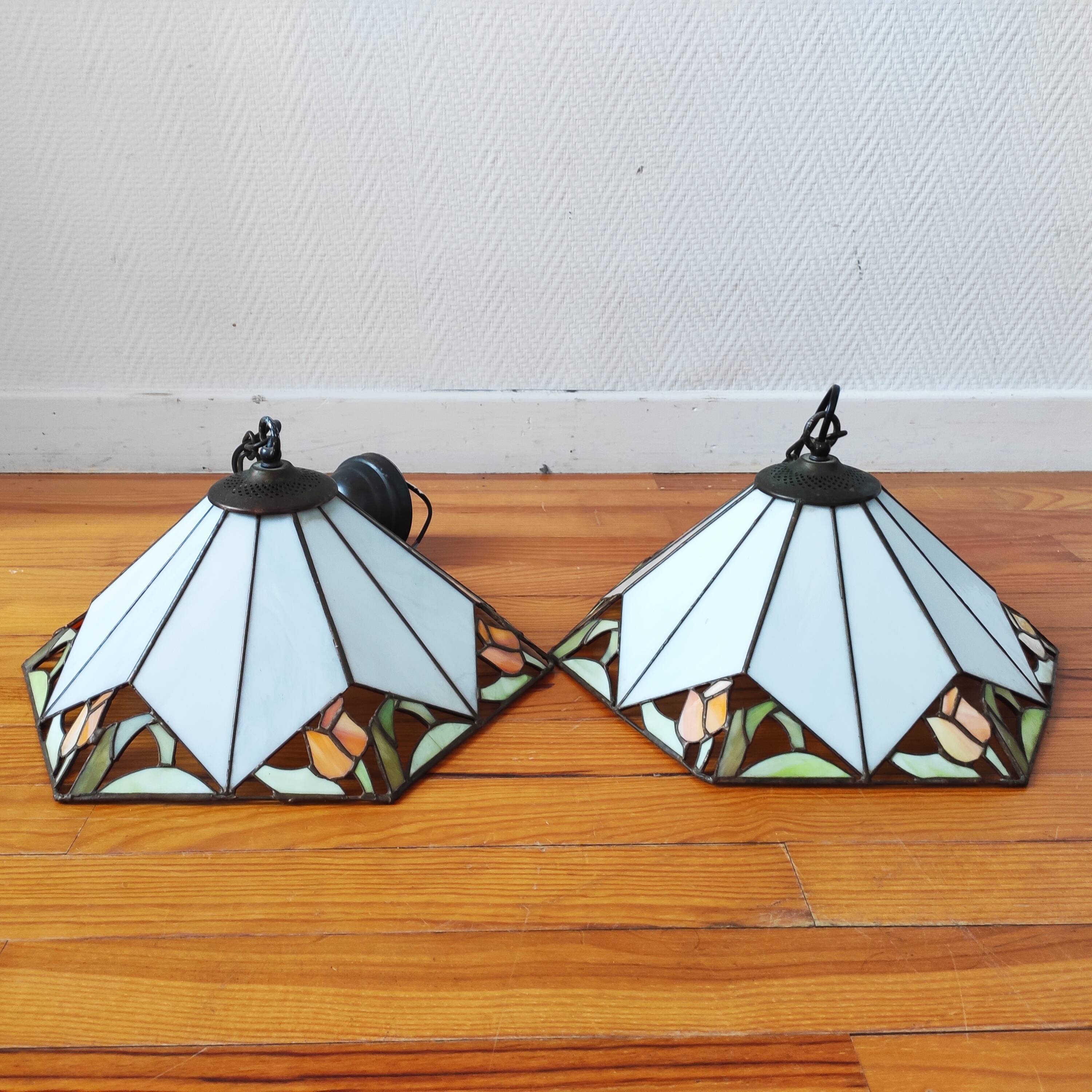 Pair of vintage pendant lights