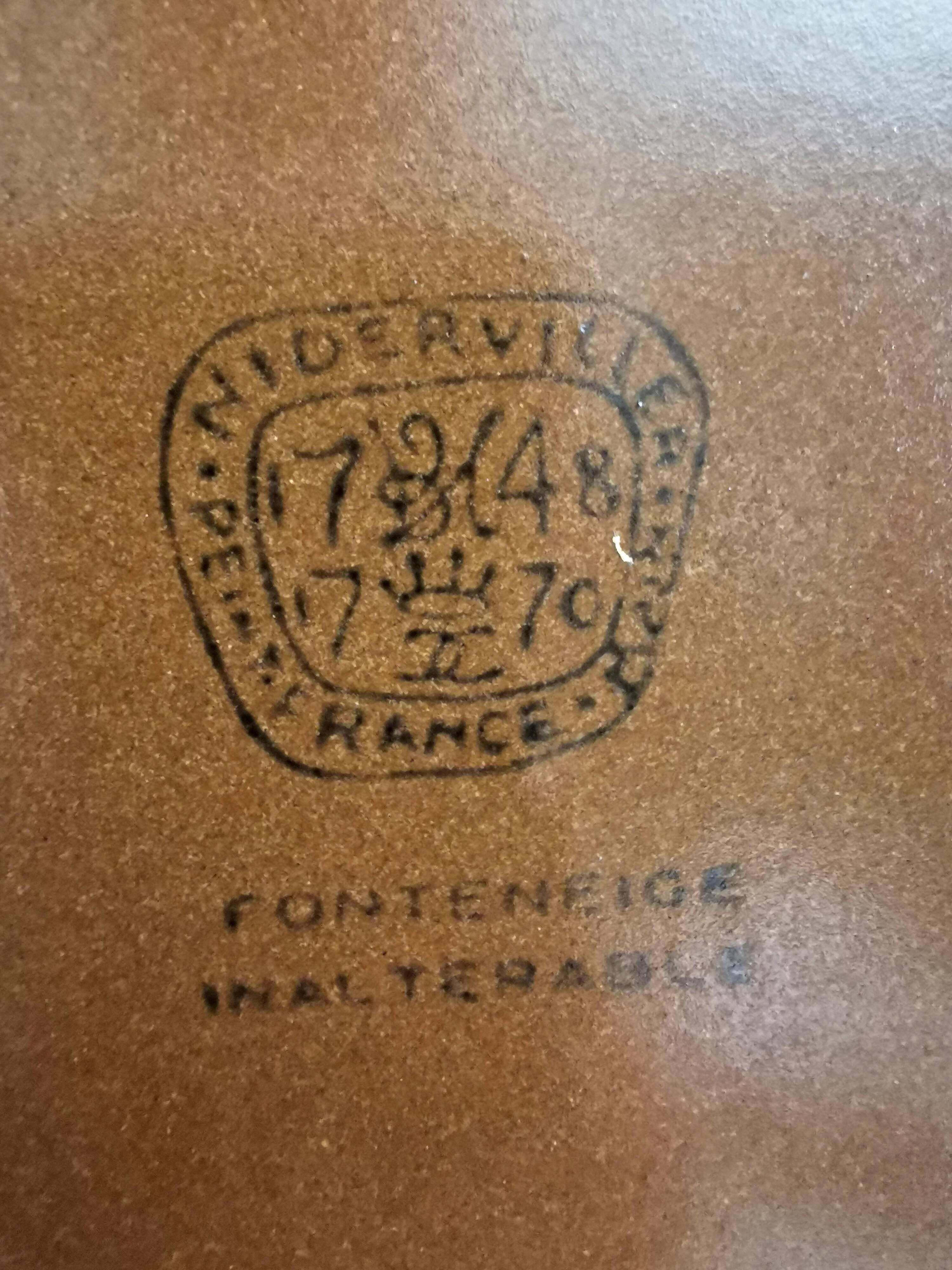 Niderviller Fonteneige service 10 flat plates 10 soup plates