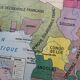 Vintage MDI School Map: Africa-South America.