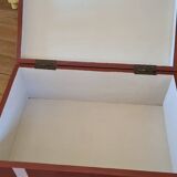 Vintage wooden suitcase, storage trunk