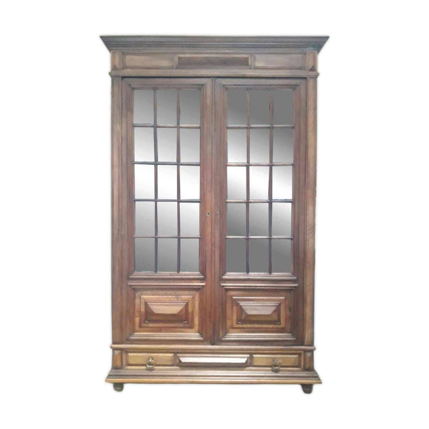 Walnut display cabinet 19th century H234cm