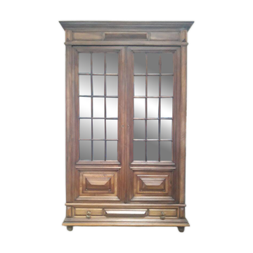 Walnut display cabinet 19th century H234cm