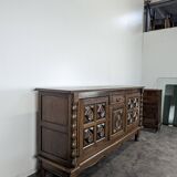 Brutalist sideboard in the spirit of Dudouyt.