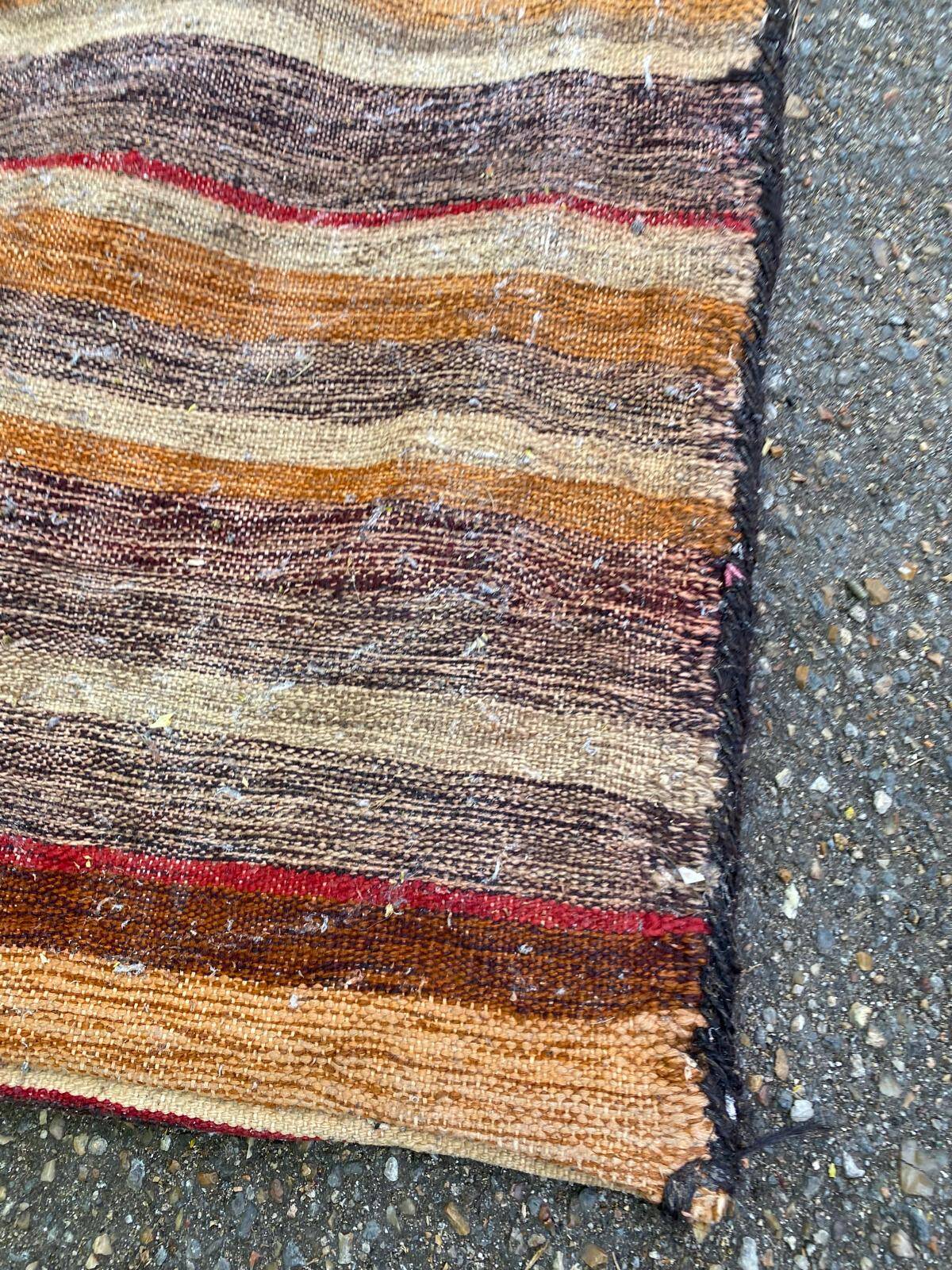 Tapis persan Khorjin Kilim pochette double laine tressé à la main 50x150cm