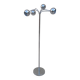 Vintage 80s eye ball space 5-branched chrome floor lamp